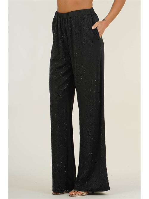 Pantalone palazzo Vortea con crystalli Twenty Fourhaitch | PANTA VORTEANERO